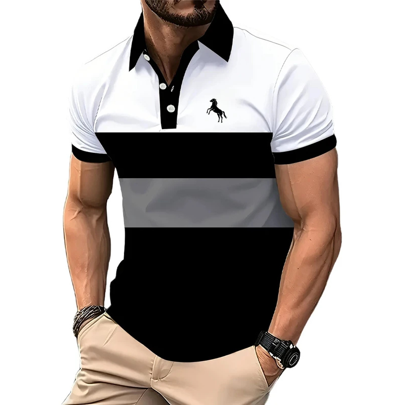 เสื้อโปโลผู้ชาย แขนสั้น สีไล่ร - Men Formal Wear Clothes บทวิจารณ์และราคา