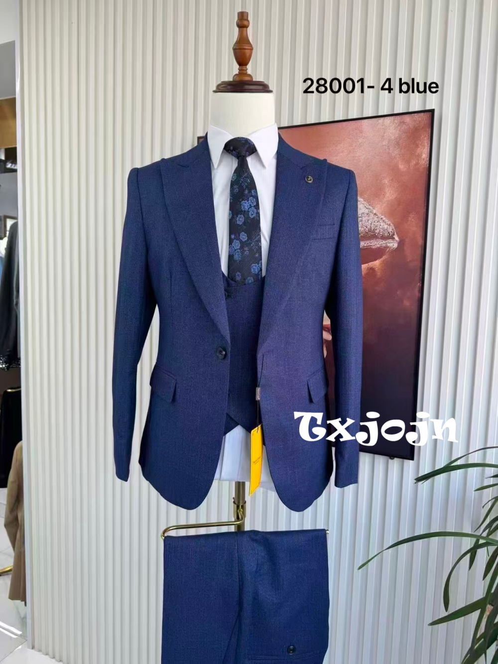 ชุดสูทผู้ชายสีน้ำเงินแบบเป็นทา - Men Formal Wear Wedding Guest บทวิจารณ์และราคา