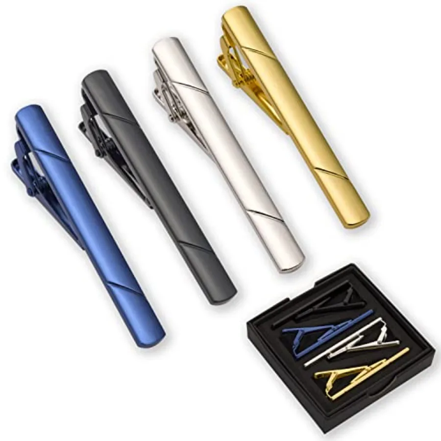 คลิปหนีบเนคไทสำหรับผู้ชาย 4 ชิ - Tie Bar Clip บทวิจารณ์และราคา