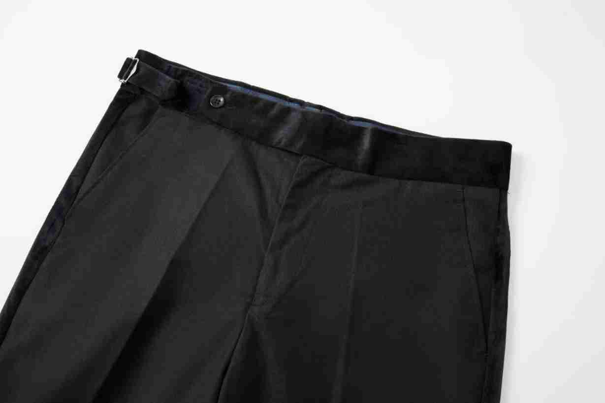 กางเกงเดรสทรงคลาสสิกสีดำสำหรับ - Dress Pant Flat Front บทวิจารณ์และราคา