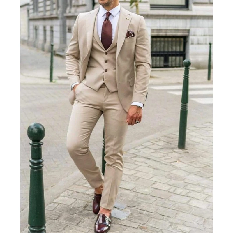 ชุดสูทผู้ชายแบบปกนอตช์ ทรงเข้า - Men Formal Wear Wedding Guest บทวิจารณ์และราคา