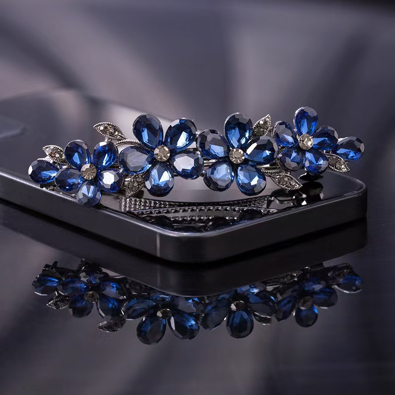 กิ๊บติดผมรูปดอกไม้ประดับคริสตั - Tie Bar Clip บทวิจารณ์และราคา