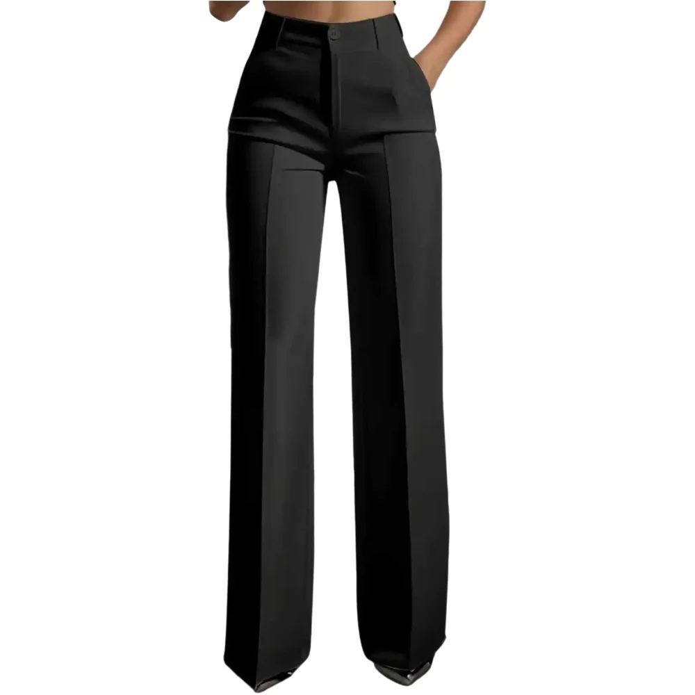 กางเกงขายาวทรงตรงเอวสูงสำหรับผ - Dress Pant Flat Front บทวิจารณ์และราคา
