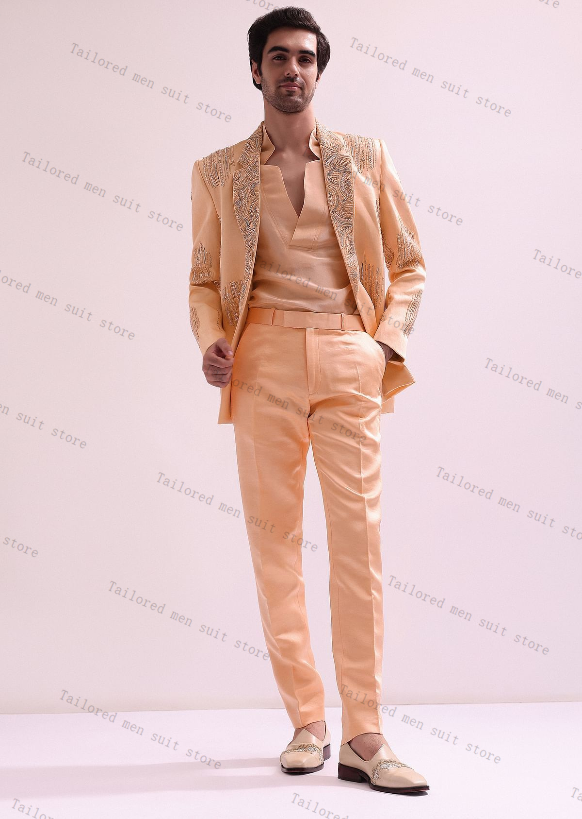 ชุดสูทผู้ชายคริสตัลหรูหรา 2 ชิ - Men Formal Wear Wedding Guest บทวิจารณ์และราคา