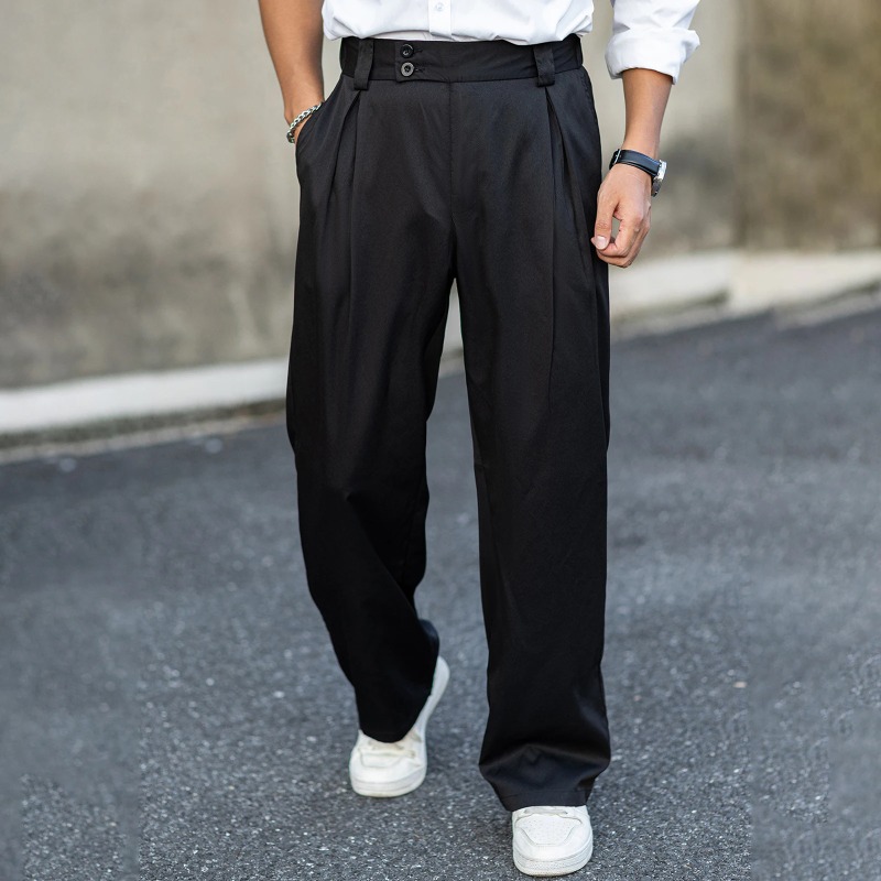 กางเกงขายาวทรงขากว้างสำหรับผู้ - Dress Pant Flat Front บทวิจารณ์และราคา
