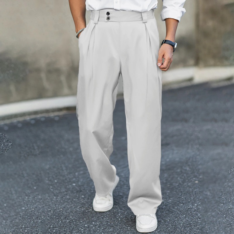 กางเกงขายาวทรงขากว้างสำหรับผู้ - Dress Pant Flat Front บทวิจารณ์และราคา